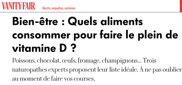 Interview dans Vanity Fair