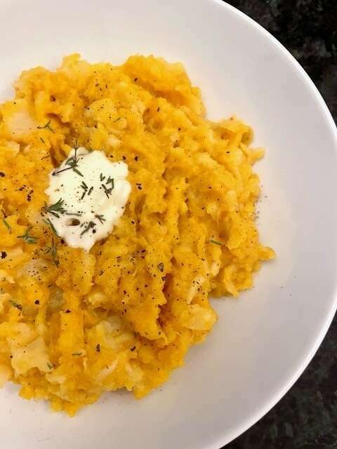 Ecrasé de Patate douce et Céleri rave