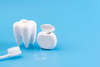 Brosse dents fil dentaire et dent modèle illustration orthodontie