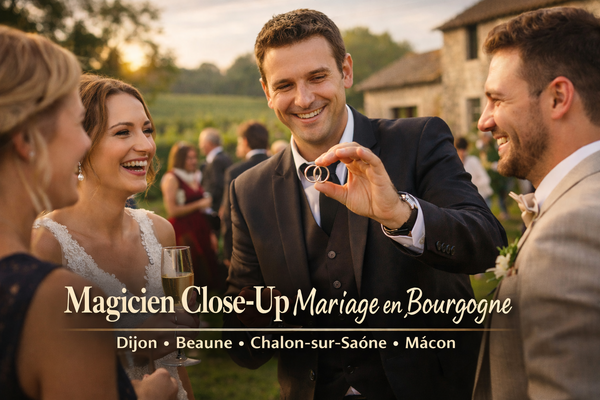  Magicien Close-Up pour un Mariage en Bourgogne : l’Animation Élégante et Inoubliable