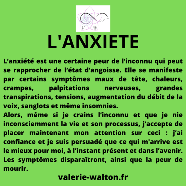L'ANXIETE