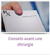 conseils avant un chirurgie