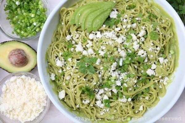 Spaghetti sauce avocat