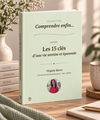 Livre anxiété posé avec tasse carnet fleurs bois