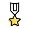 pictogramme médaille étoilée