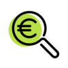 pictogramme loupe euros