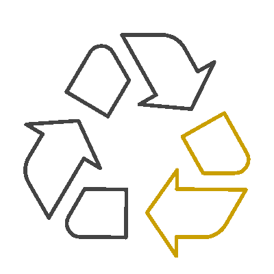 Wired outline 1683 recycling hover cycle