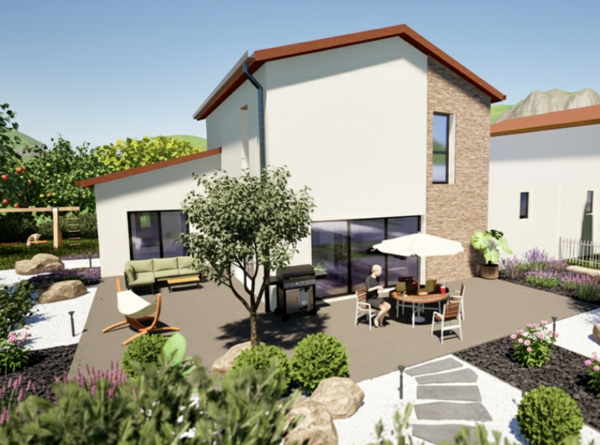 Construction : Projet maison de 119m² 5 pièces sur terrain de 380m². Sainte-Consorce (69280)