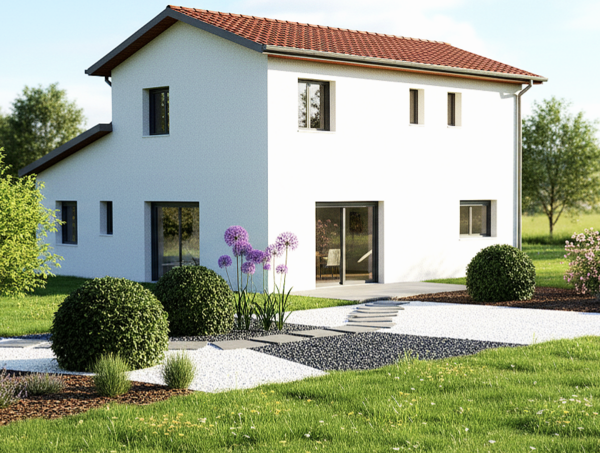 Construction : Projet maison 5 pièces sur terrain 791 m². Saint Romain Popey (69490)