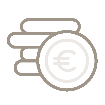 Wired outline 300 coins euro