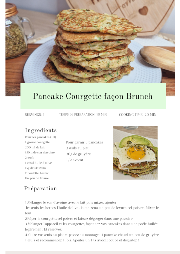 Pancakes salés légers à la courgette 