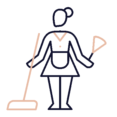 Wired outline 1522 housekeeper hover pinch