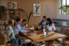 équipe satisfaite du café