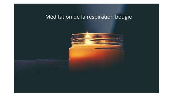 Méditation de la respiration bougie