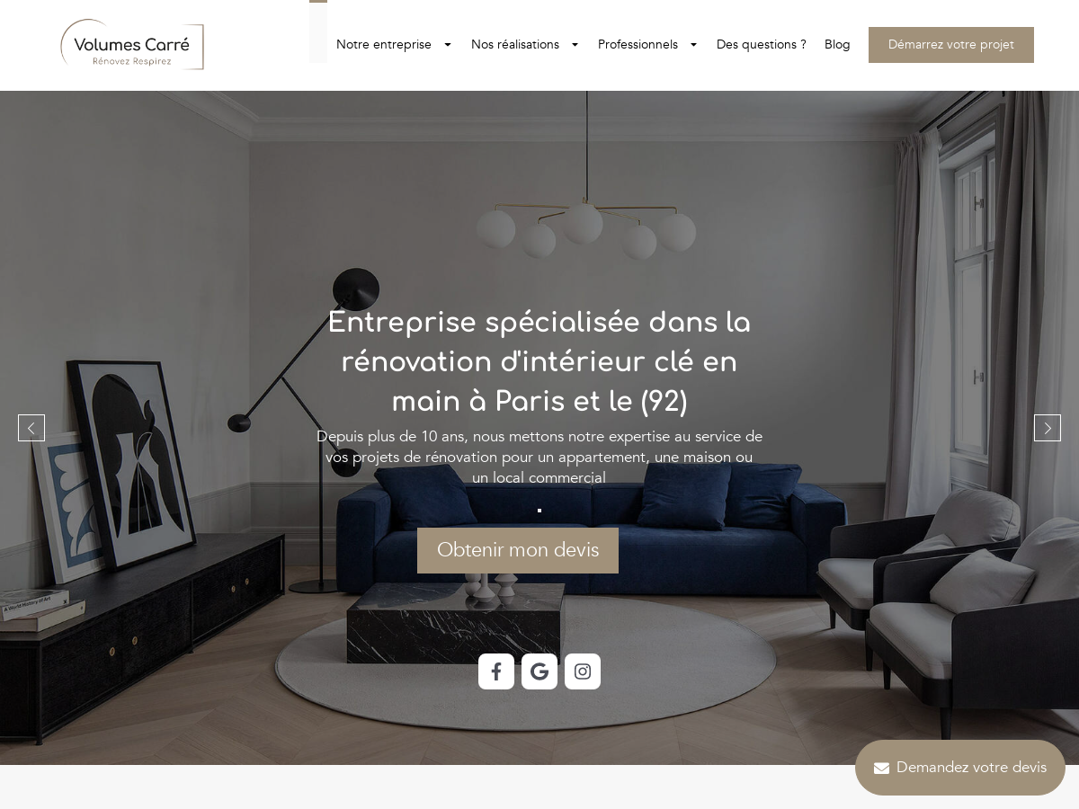 Exemple de site internet de Architecture et Décoration d'intérieur à Paris