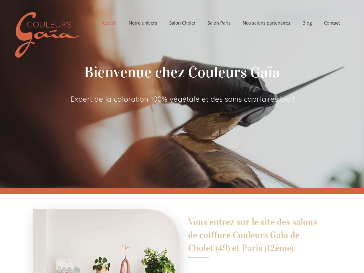 Exemple de site internet de Coiffure à Paris