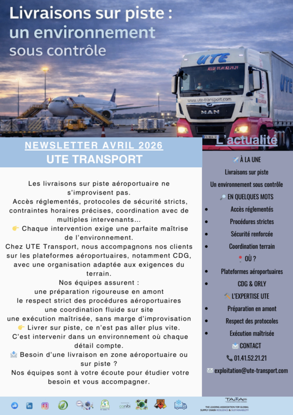 Livraisons sur piste : un environnement sous contrôle