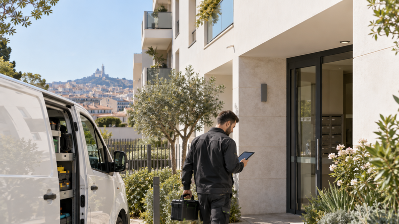 Technicien de maintenance intervenant auprès d’un bailleur à Marseille