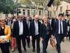 Aux côtés de M. BLANQUER, Ministre de l'Education nationale et de la Jeunesse et M. DENORMANDIE, Ministre de la Ville et du Logement, lors de leur visite à Nîmes, le 5 novembre 2018.