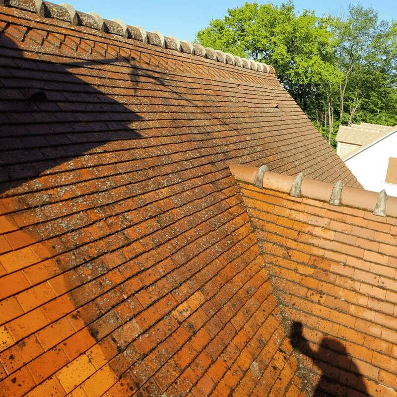 toiture avec de mousse 