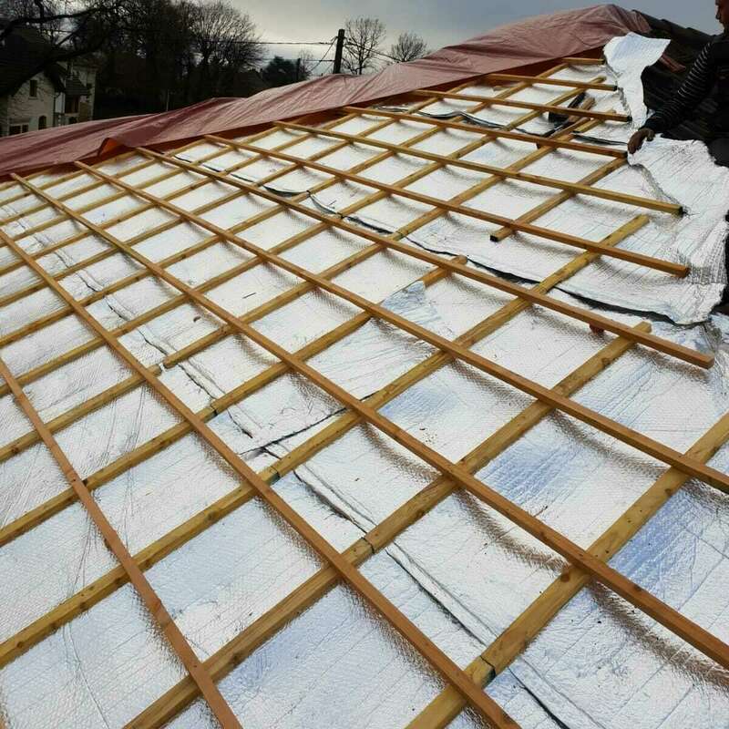 isolation extérieure de la toiture 