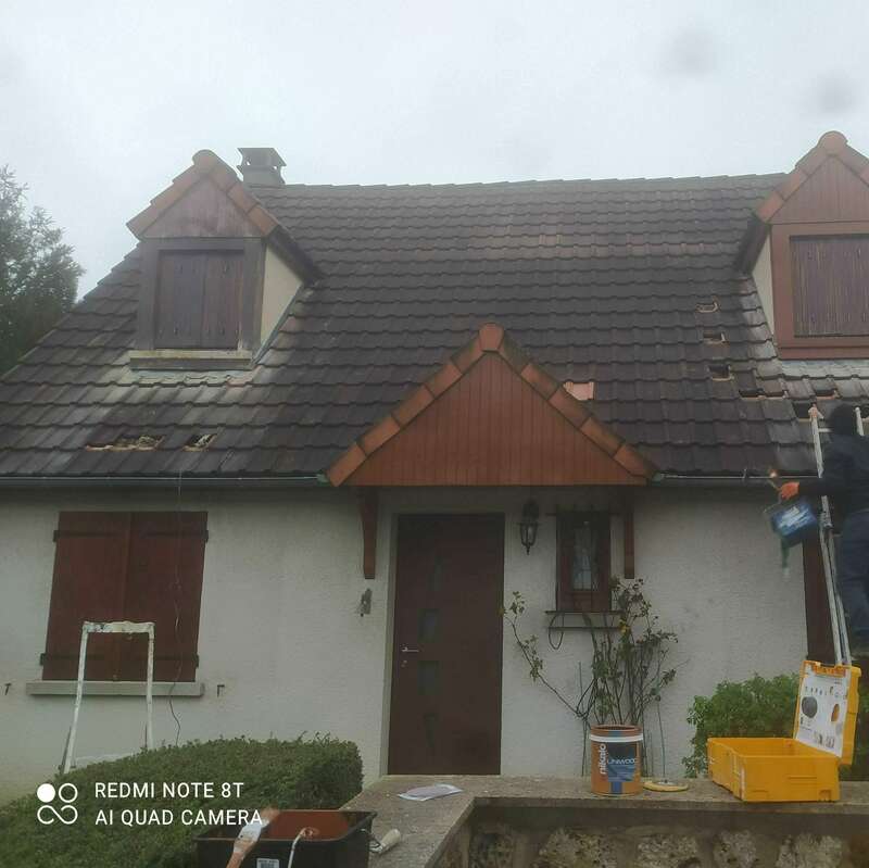 présence de tache blanche sur la toiture 