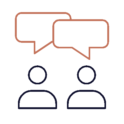 Wired outline 981 consultation hover conversation