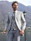 Costume homme 3 pièces gris argenté