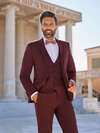 Costume 3 pièces de ville bordeaux