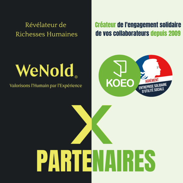 Partnership with KOEO - Mécénat de Compétences.