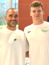 Thomas Sammut et Léon Marchand