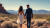 Un couple de flammes jumelles regarde un paysage naturelle
