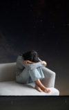 Personne en dépression durant sa nuit noire de l'âme