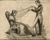 Magnétiseur émettant un fluide, le magnétisme animal théorisé par Franz Anton Mesmer