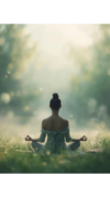 personne dans une position zen de calme intérieur