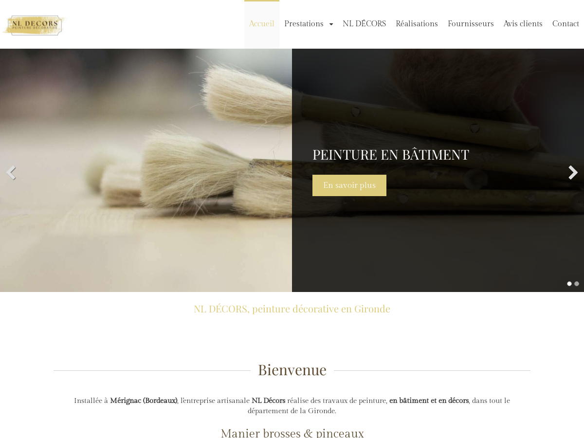 Exemple de site internet de Artisanat du BTP à Mérignac