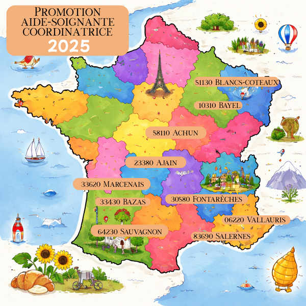 D'où viennent les Aides-soignantes coordinatrices de notre crue 2025 ?