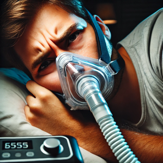 l'inconfort du masque à pression positive continue ou PPC