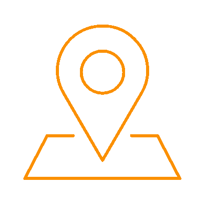 Wired outline 52 location pin on square map hover jump  2 