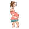 Femme enceinte dessin