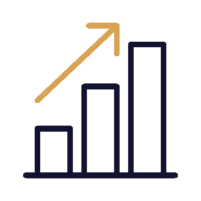 Wired outline 152 bar chart arrow hover growth  1 