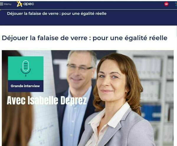 Interview Isabelle Deprez par APEC sur falaise de verre