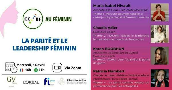 Webinar CCBF : la parité et le leadership féminin