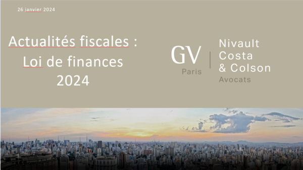 Actualités fiscales - Loi de finances 2024