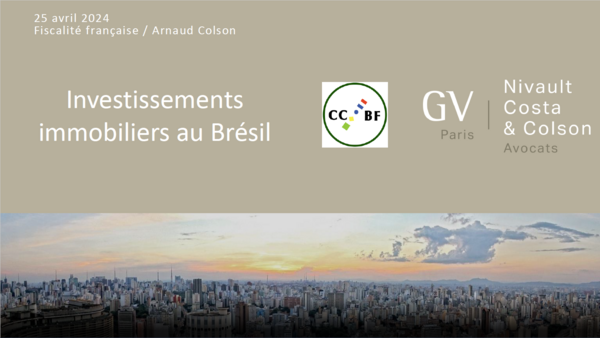 Participation du cabinet à la conférence annuelle CCBF sur l'investissement immobilier au Brésil