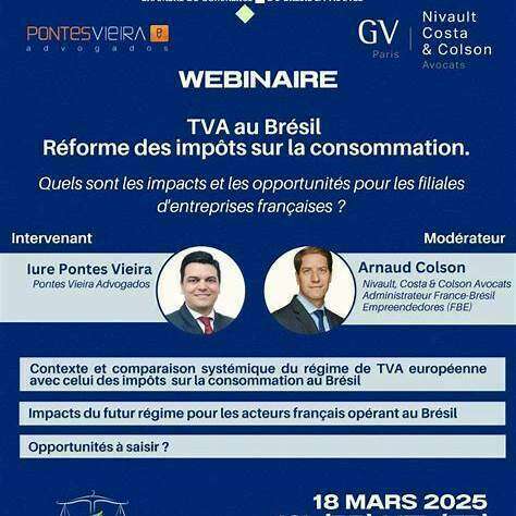 Réforme de la TVA au Brésil : participation d’Arnaud Colson au webinaire organisé par la CCBF