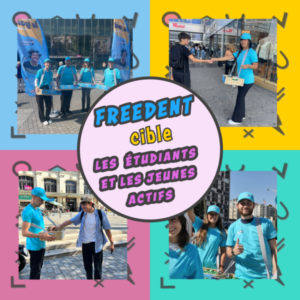 Freedent Refreshers   en campagne d'échantillonnage