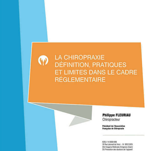Référentiel métier sur la chiropraxie : sécuriser, harmoniser, progresser