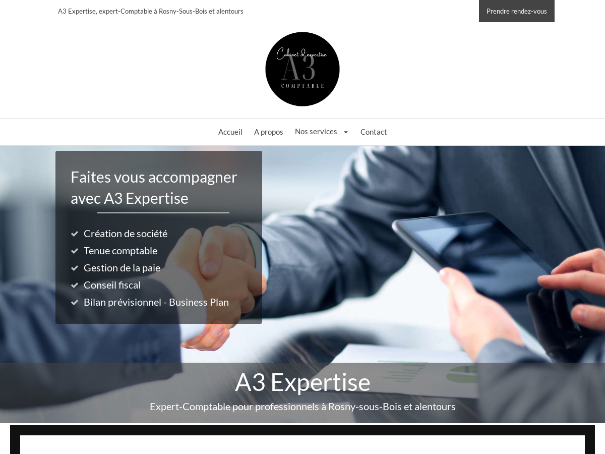 Exemple de site internet de Service de comptabilité à Rosny-sous-Bois