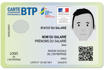 CARTE D'IDENTIFICATION PROFESSIONNELLE BTP